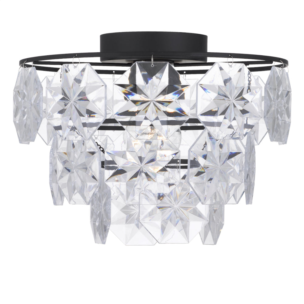 Black crystal online flush mount