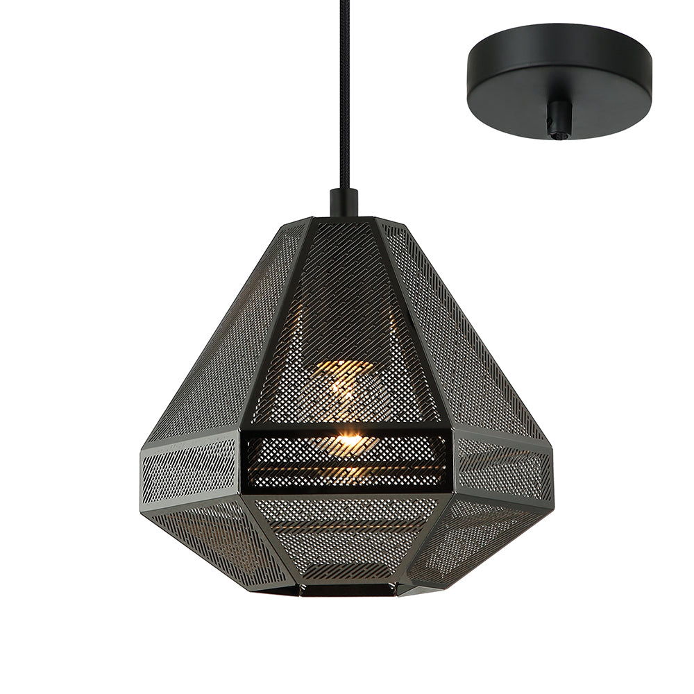 Small geometric online pendant light