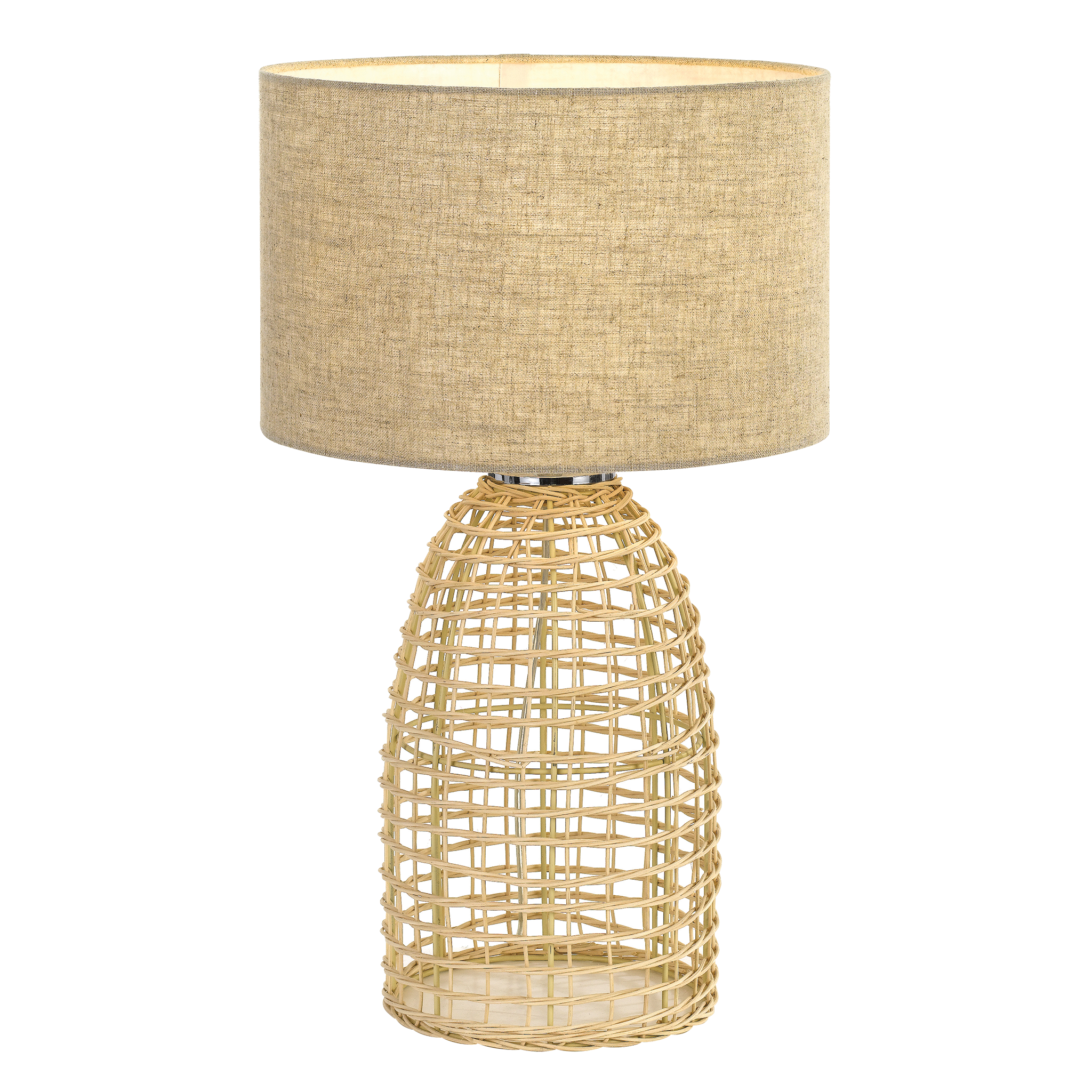 Large rattan deals table lamp