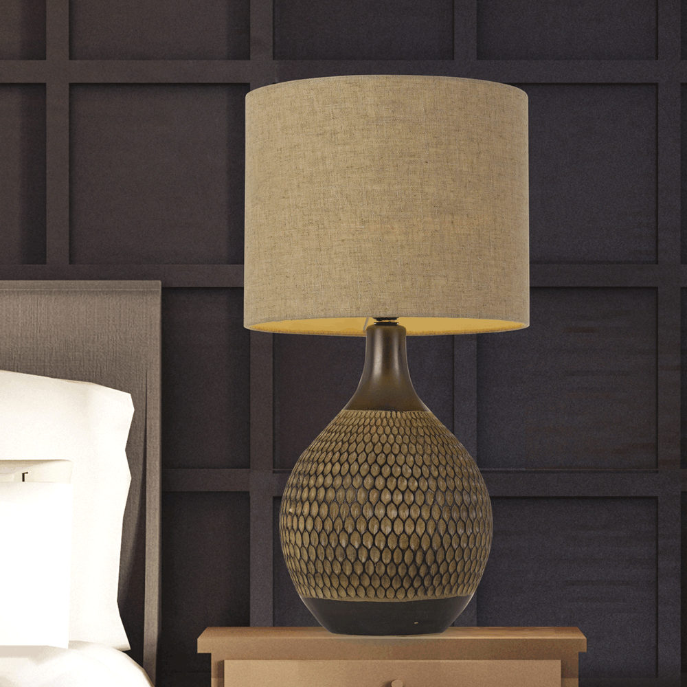 Gold accent online table lamp