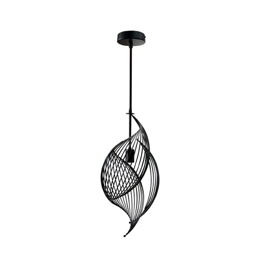 QL6008/210 Black Twisted Wire Modern Pendant – Local Lighting