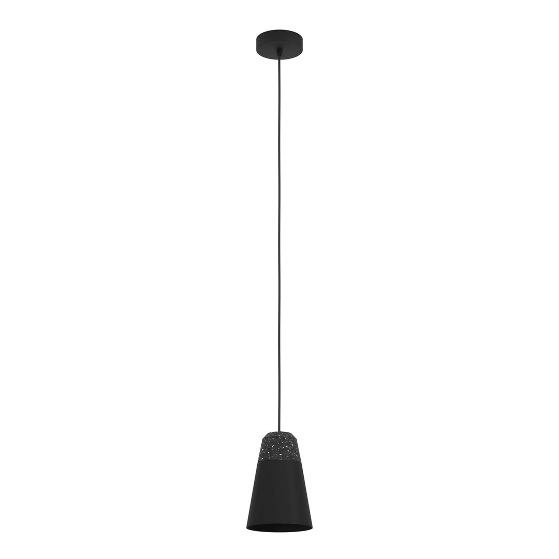 Canterras 1 Light Black and Terrazzo Modern Pendant