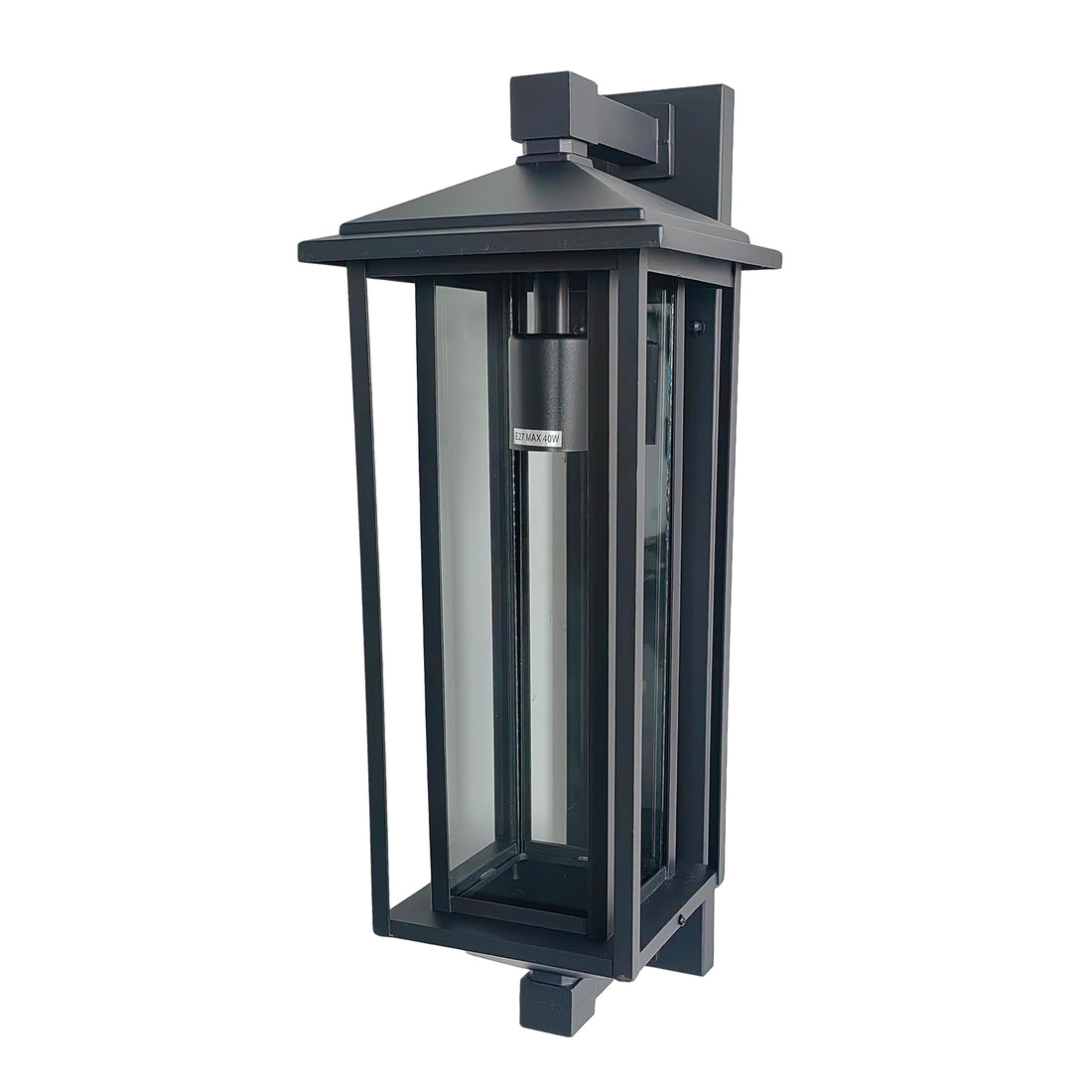 Brighton Small Black with Clear Glass Traditional Outdoor Coach Light