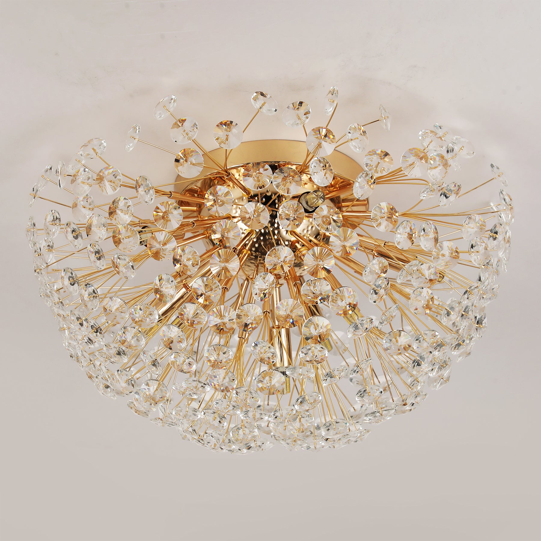 Florida 500mm CTC Gold Modern Classic Crystal Flush Mount