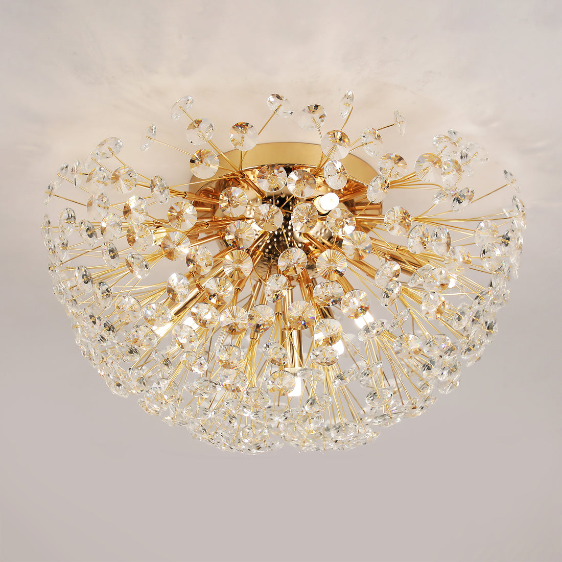 Florida 500mm CTC Gold Modern Classic Crystal Flush Mount