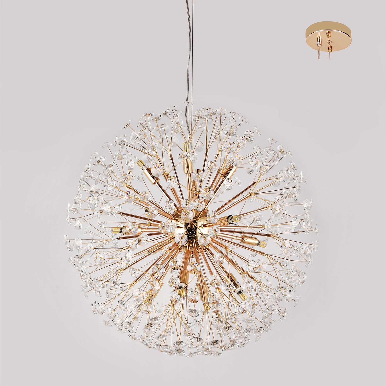 Florida 500mm Gold Modern Classic Crystal Chandelier