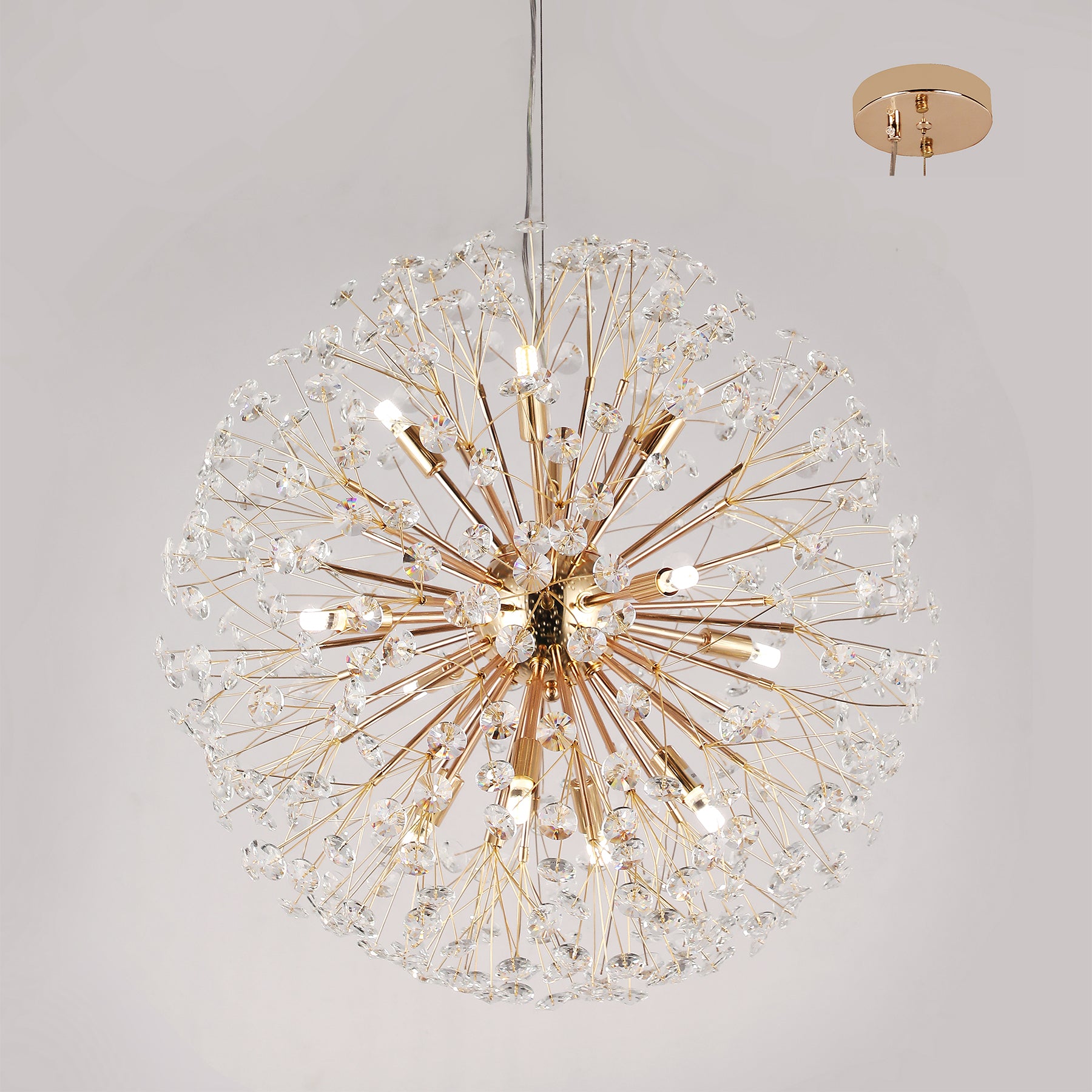 Florida 600mm Gold Modern Classic Crystal Chandelier