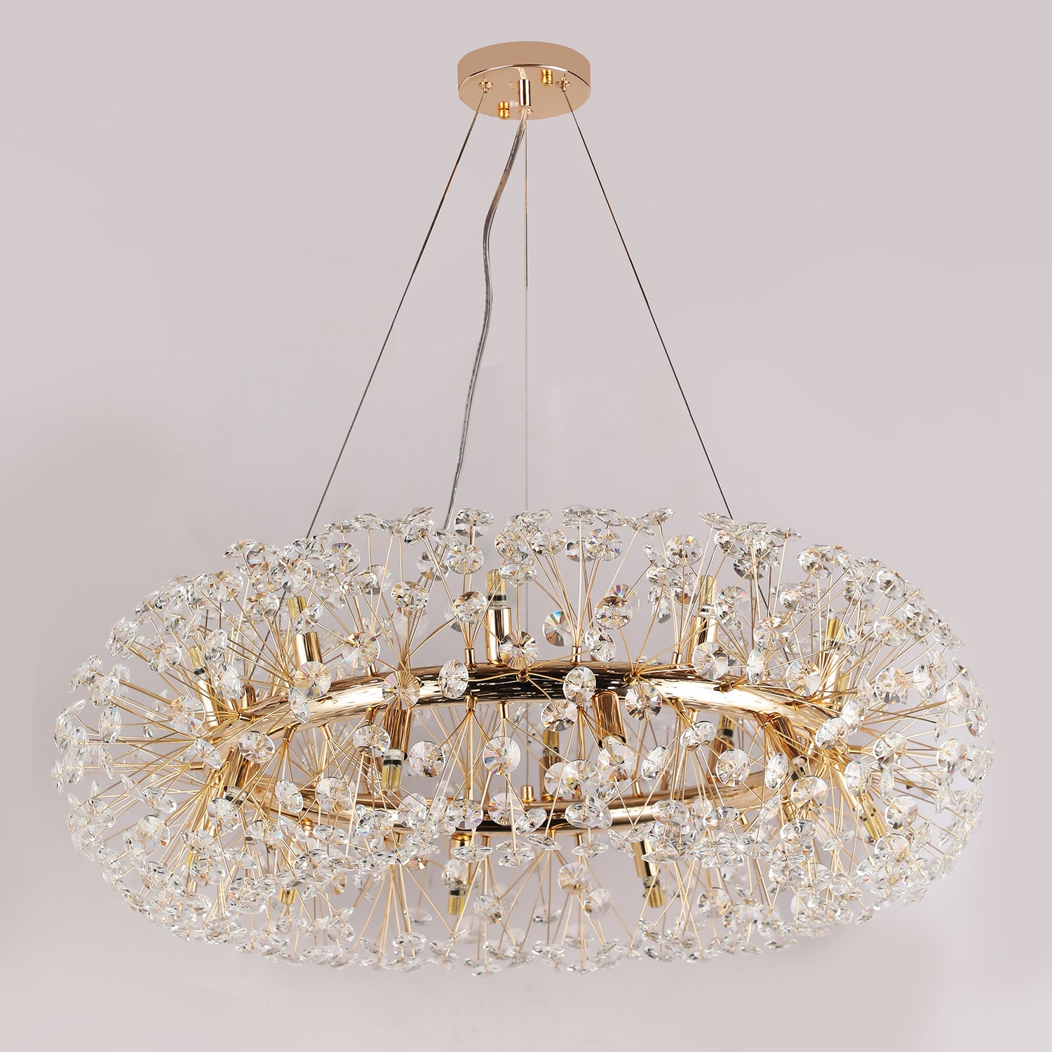 Florida 800mm Halo Gold Modern Classic Crystal Chandelier