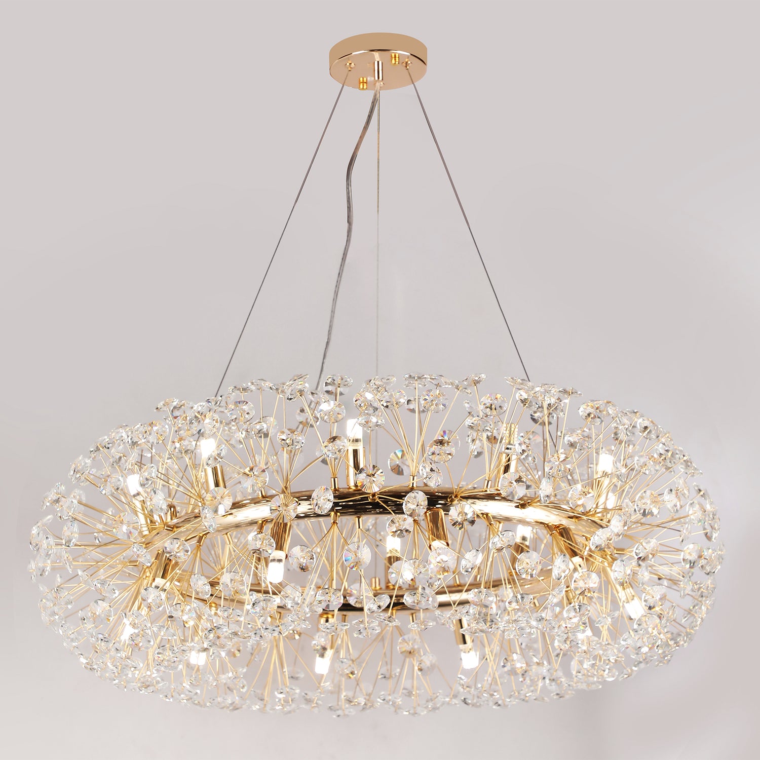 Florida 800mm Halo Gold Modern Classic Crystal Chandelier