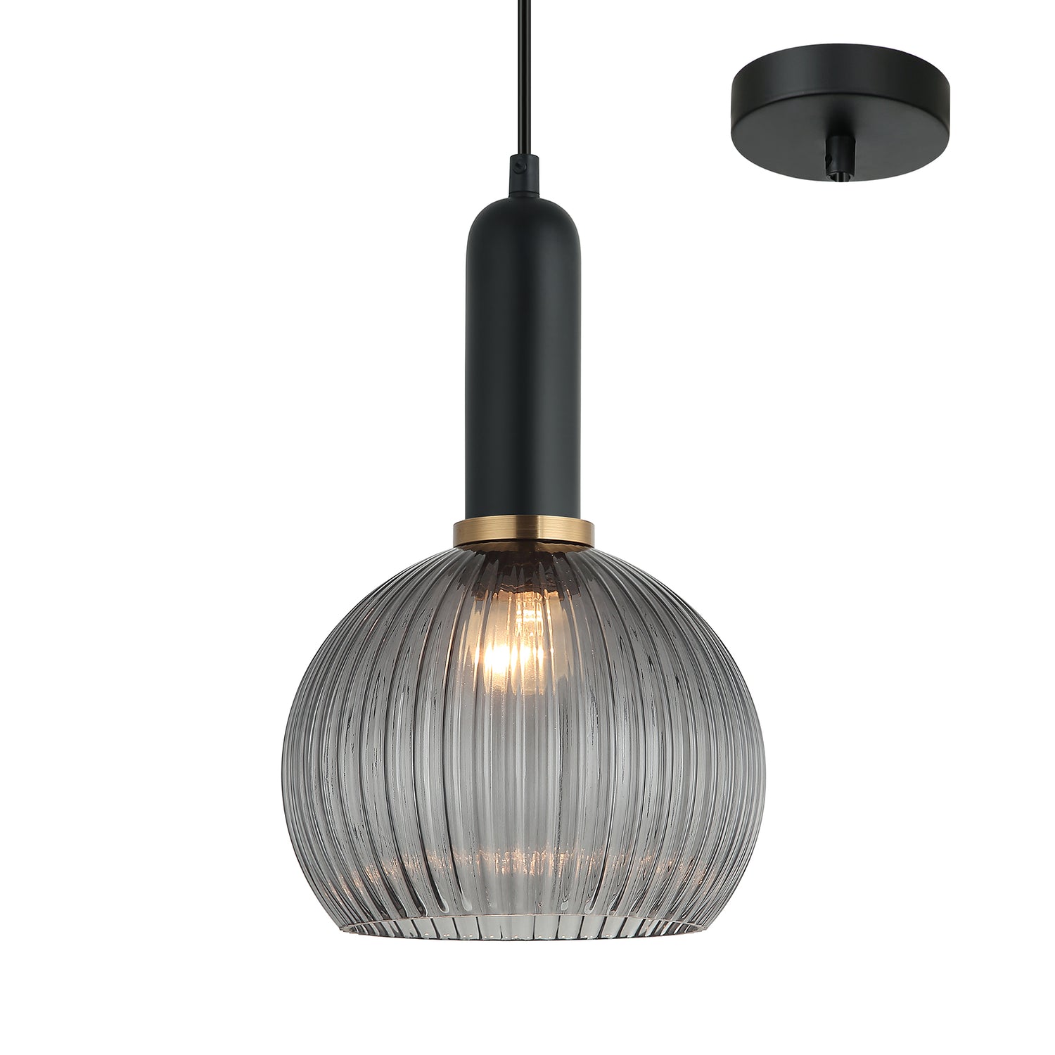 Remi Black and Smoke Modern Retro Pendant