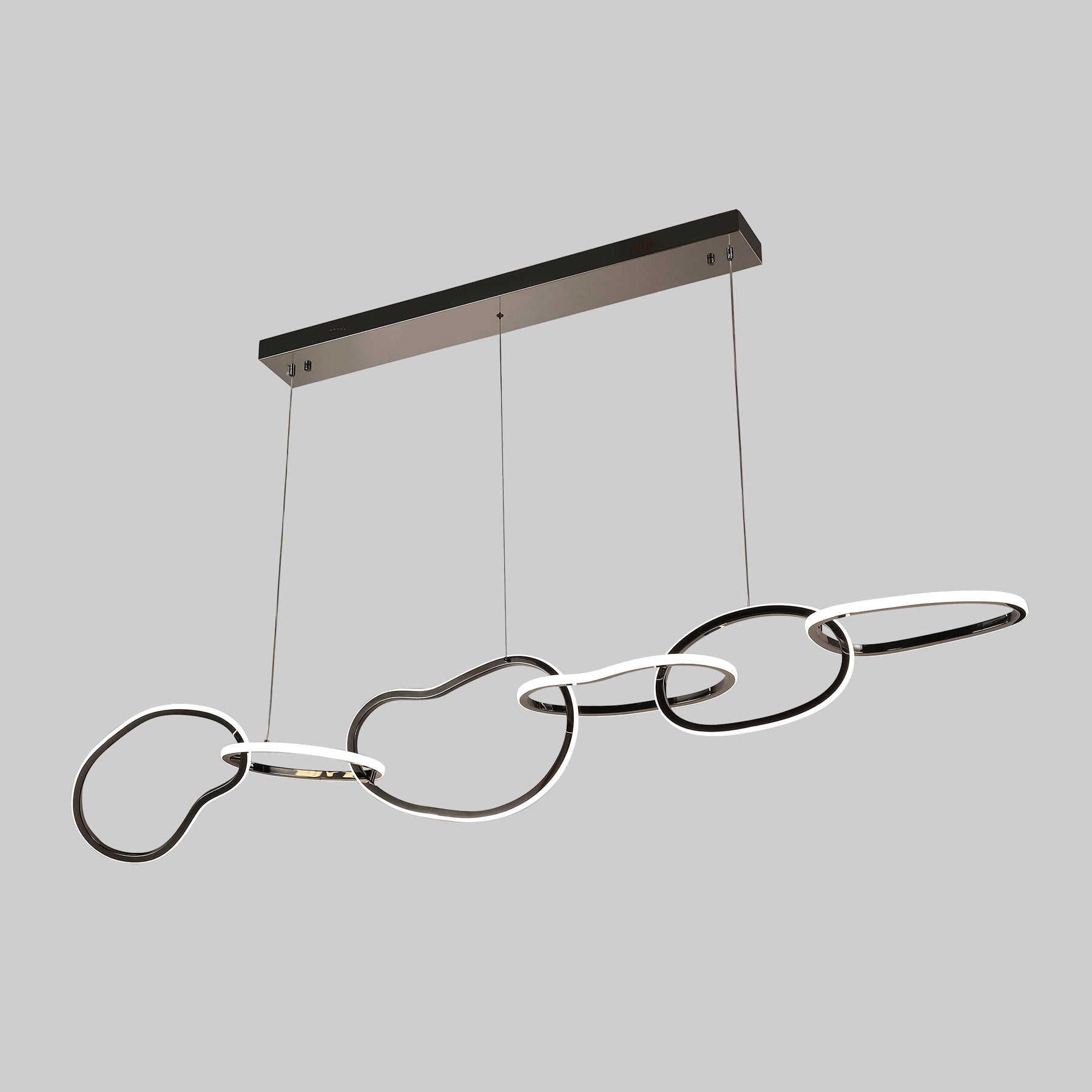 Valencia Pearl Black 1800mm Tri-Colour Remote-Controlled LED Contemporary Linear Pendant