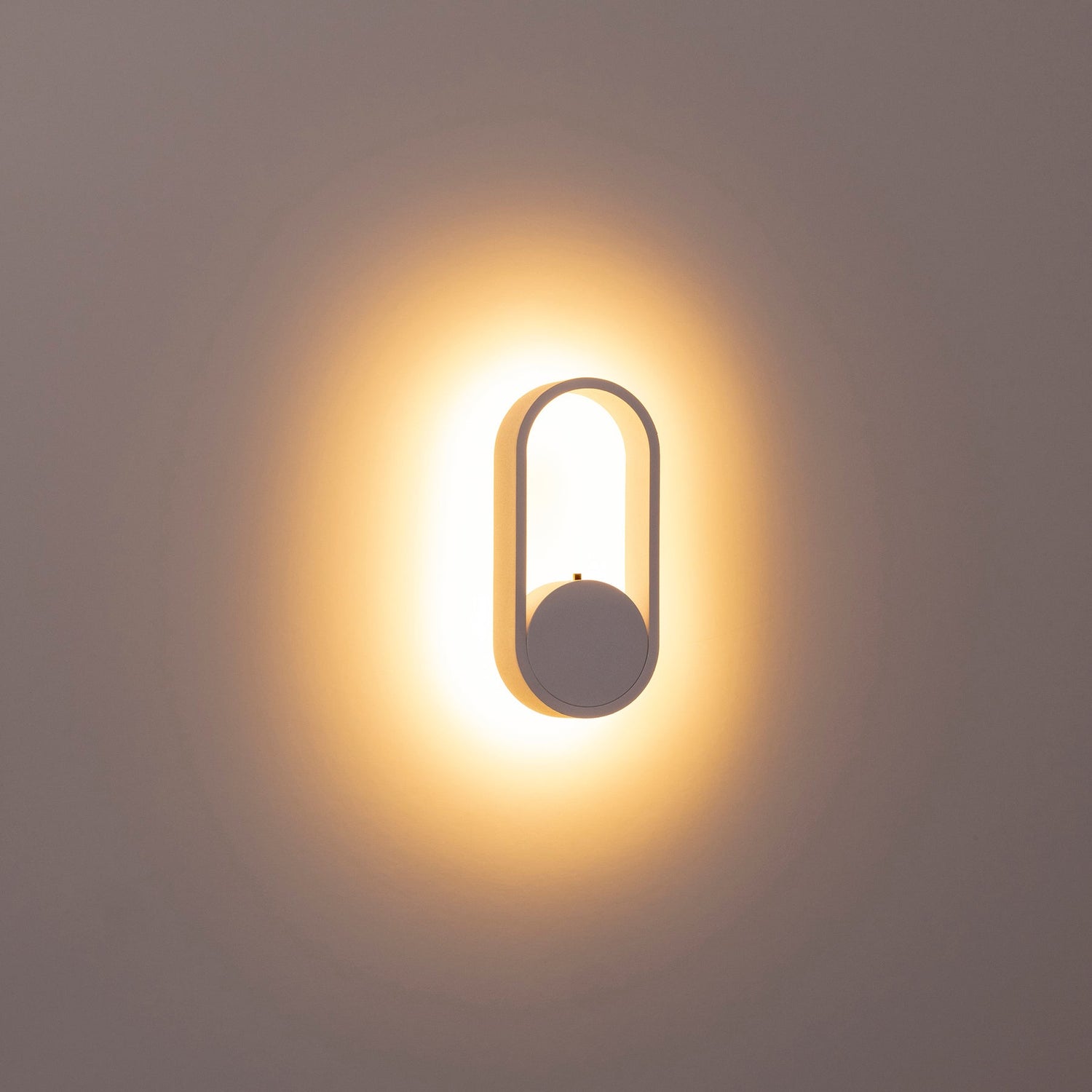 Ovale White with White Modern Indoor LED Wall Light