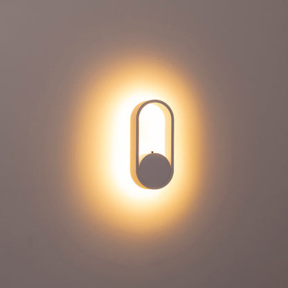 Ovale White with White Modern Indoor LED Wall Light