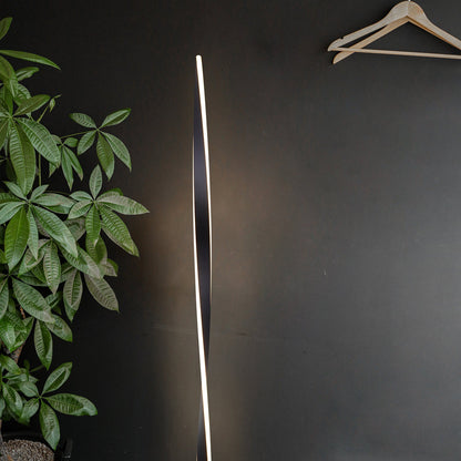 Enhalus Black LED Contemporary Floor Lamp