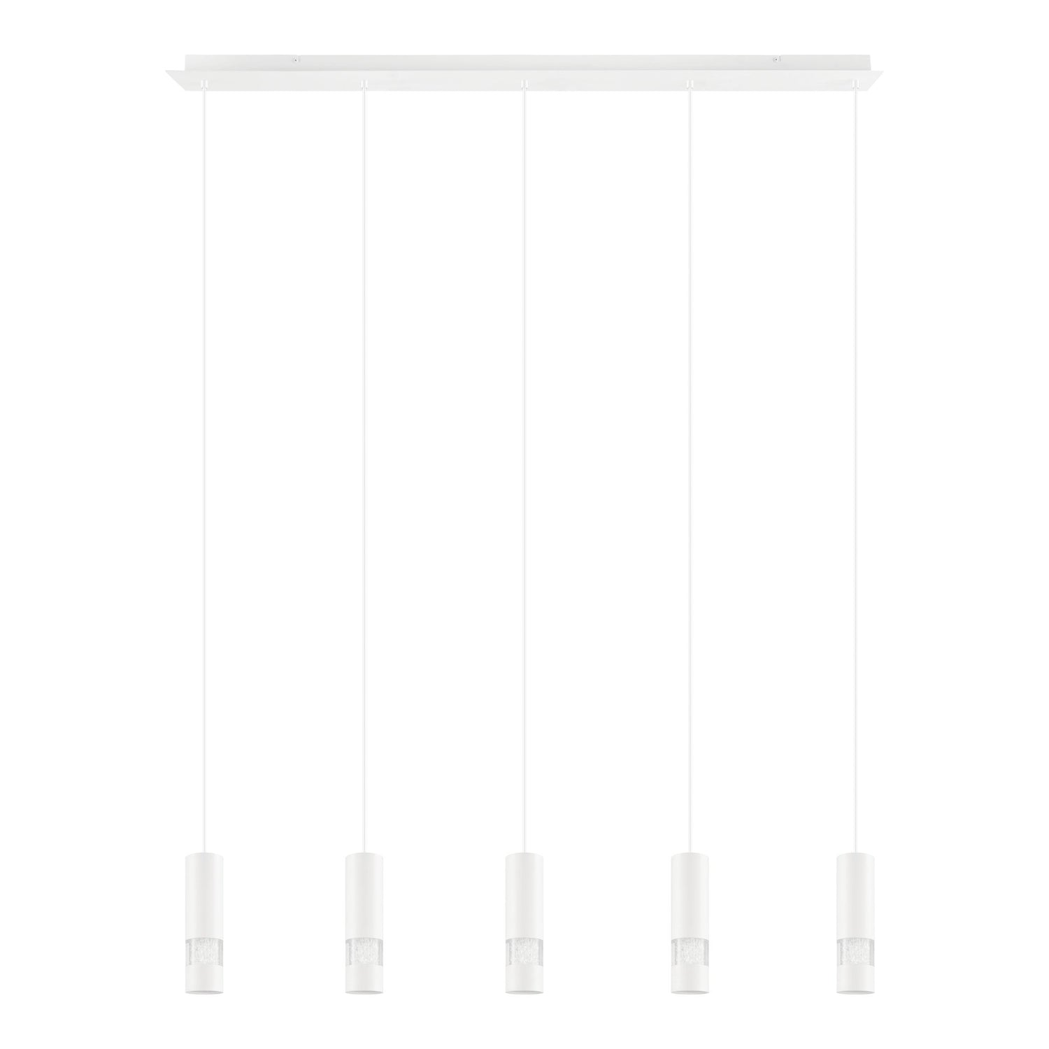 Bernabeta 5 Light Bar White and Clear Modern Pendant