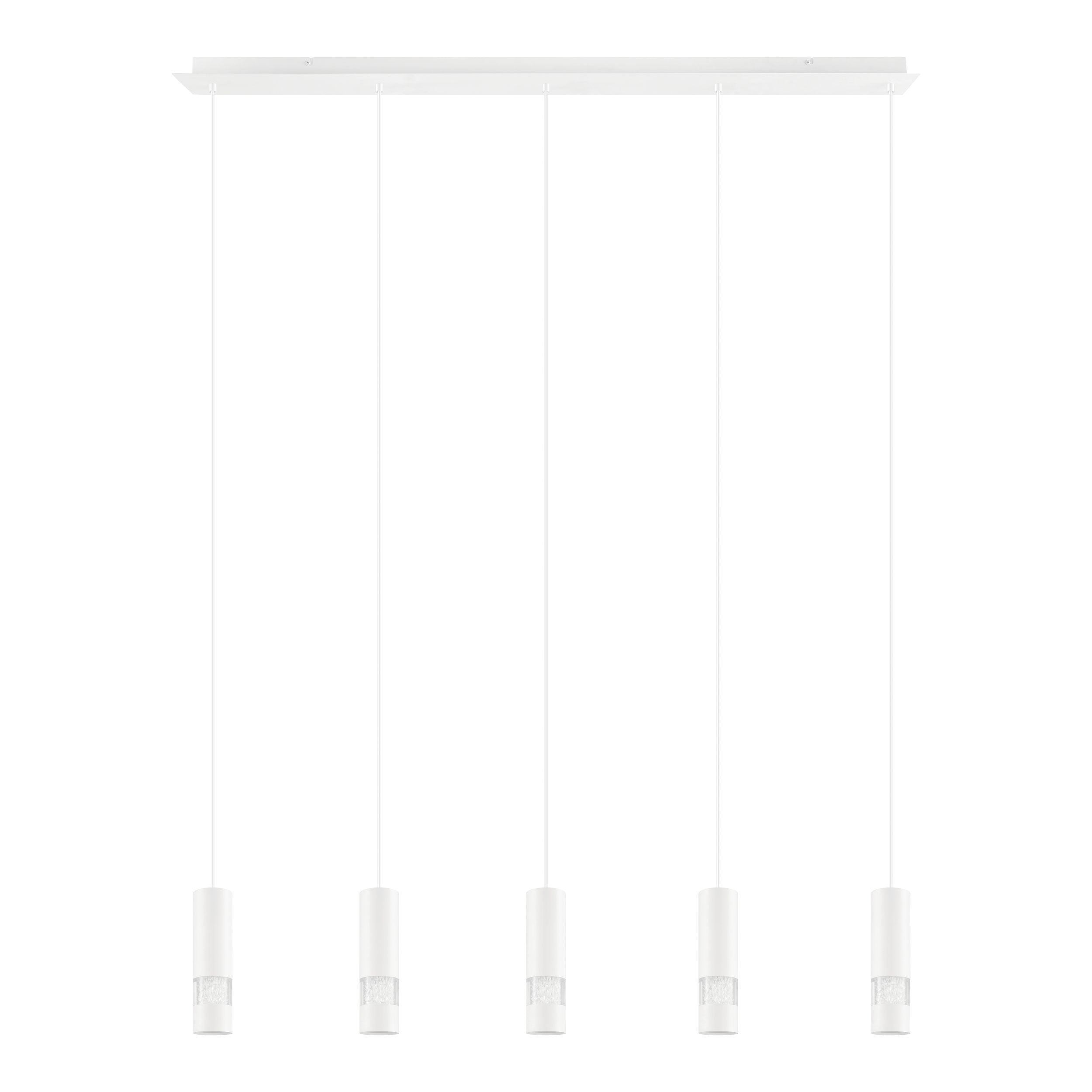 Bernabeta 5 Light Bar White and Clear Modern Pendant