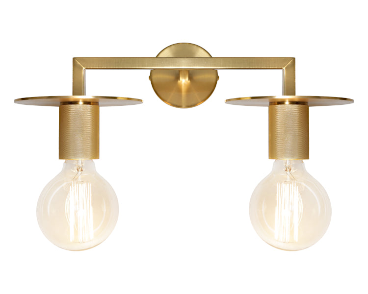 Inka 2 Light Gold Modern Industrial Wall Light