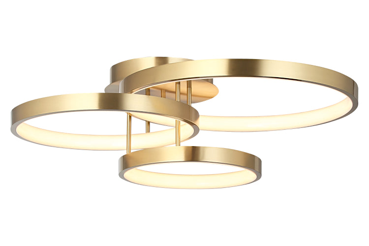 Zola 3 Light Gold Modern LED Close to Ceiling