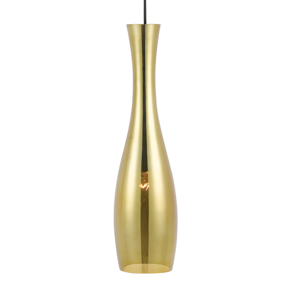 Conie Gold Glass Thin Bottle Pendant