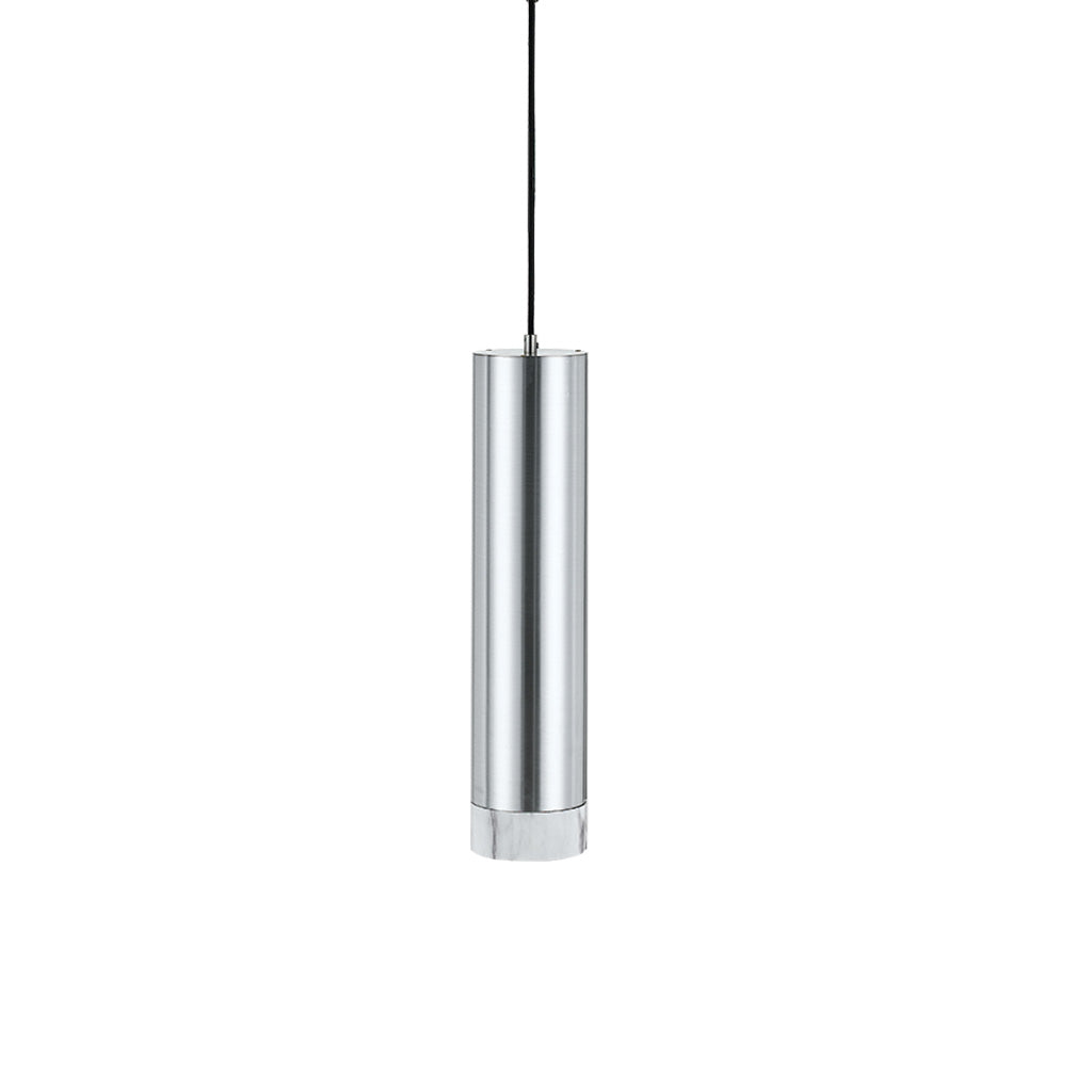 Dakota Aluminium/Marble Large Cylinder Pendant