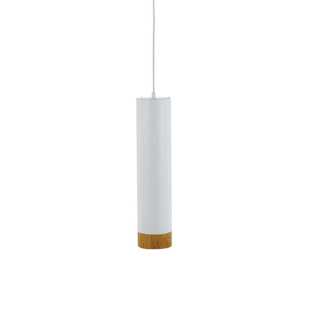 Dakota White/Oak Large Cylinder Pendant