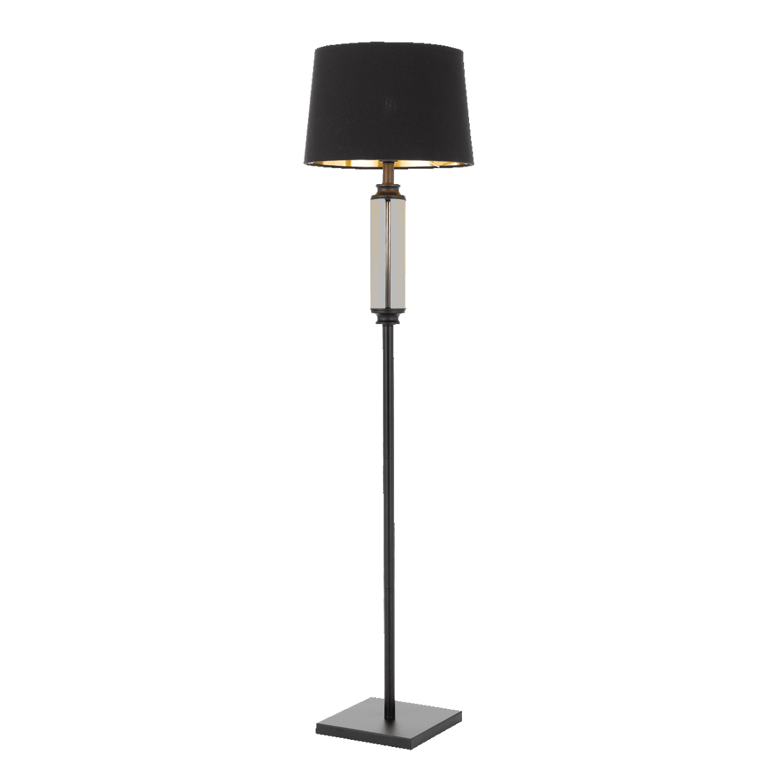 Dorcel Black and Smoke Traditional Floor Lamp