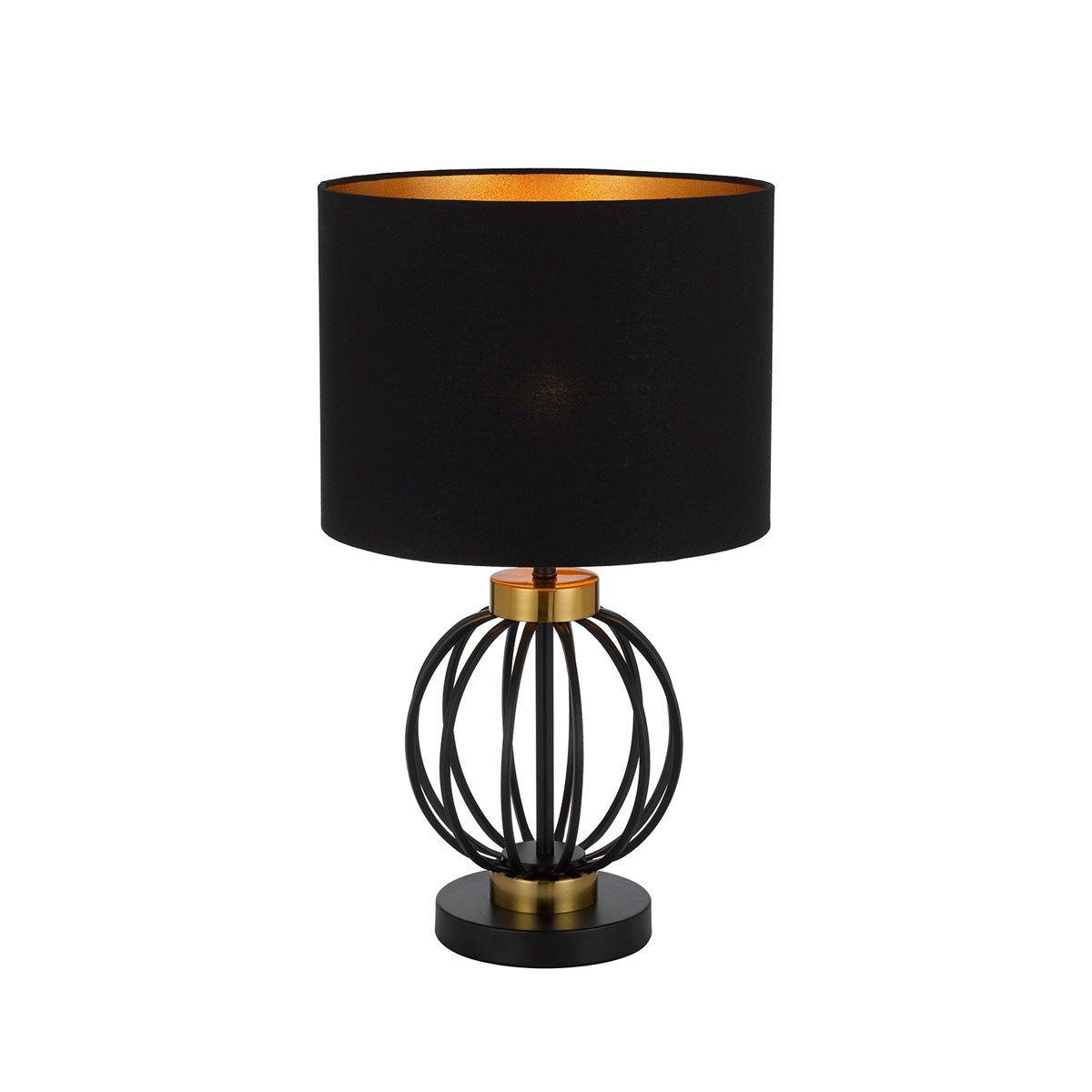 Grada Black with Antique Gold Modern Table Lamp