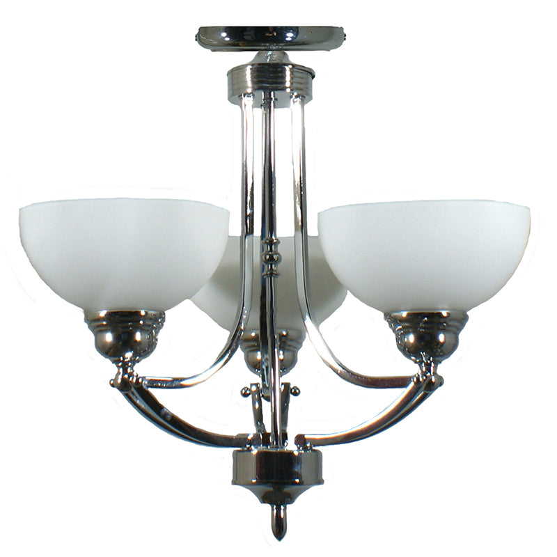 Houston 3 Light Flush Mounted Close to Ceiling Chrome