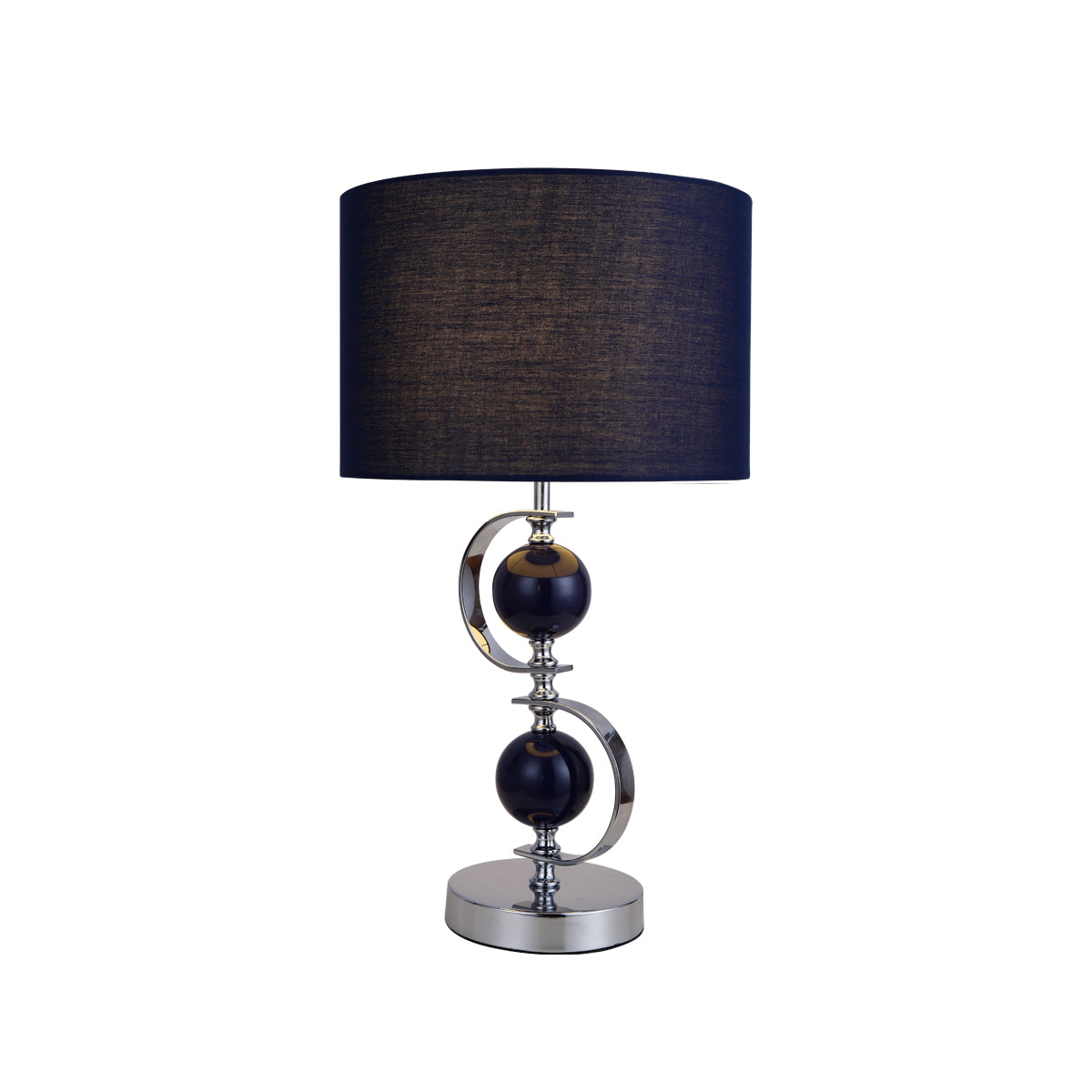 Navy bedside on sale lamp shade