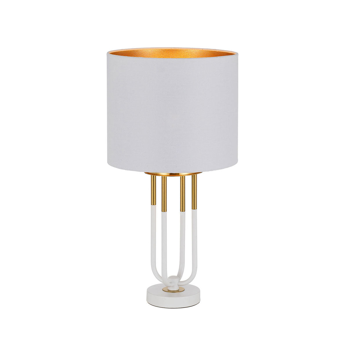 Negas White with Antique Gold Modern Table Lamp