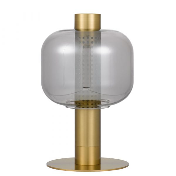 Parola Gold with Smoke Glass Contemporary Table Lamp