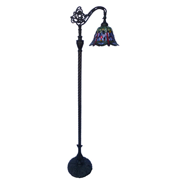 Blue dragonfly store tiffany floor lamp