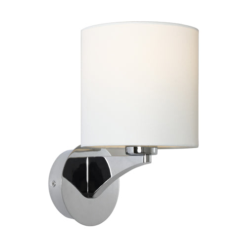 Kirsten Chrome with White Modern Wall Light