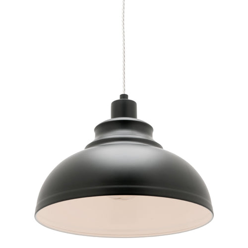 Risto Black Industrial Dome Pendant